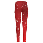 Shiny Sparkle Print High-Waisted Pocket Leggings