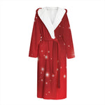Shiny Sparkle Print Hooded Bathrobe