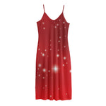 Shiny Sparkle Print Jersey Midi Cami Dress