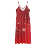 Shiny Sparkle Print Jersey Midi Cami Dress