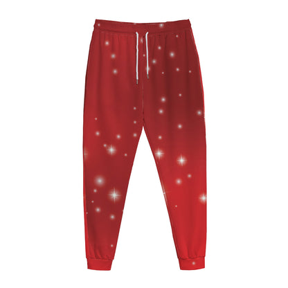 Shiny Sparkle Print Jogger Pants