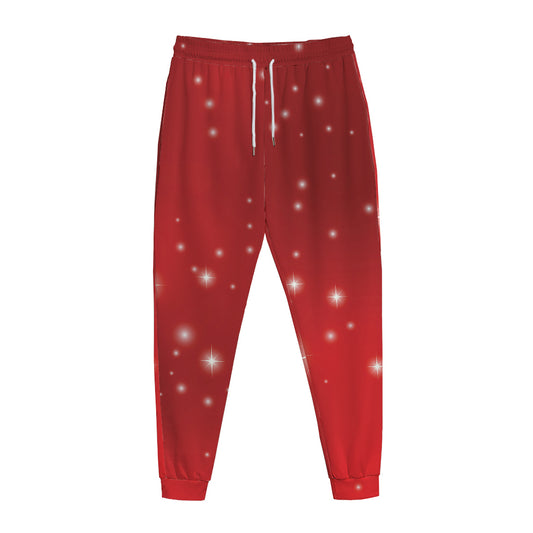 Shiny Sparkle Print Jogger Pants