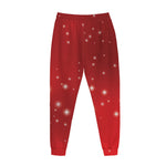 Shiny Sparkle Print Jogger Pants