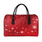 Shiny Sparkle Print Leather Duffle Bag