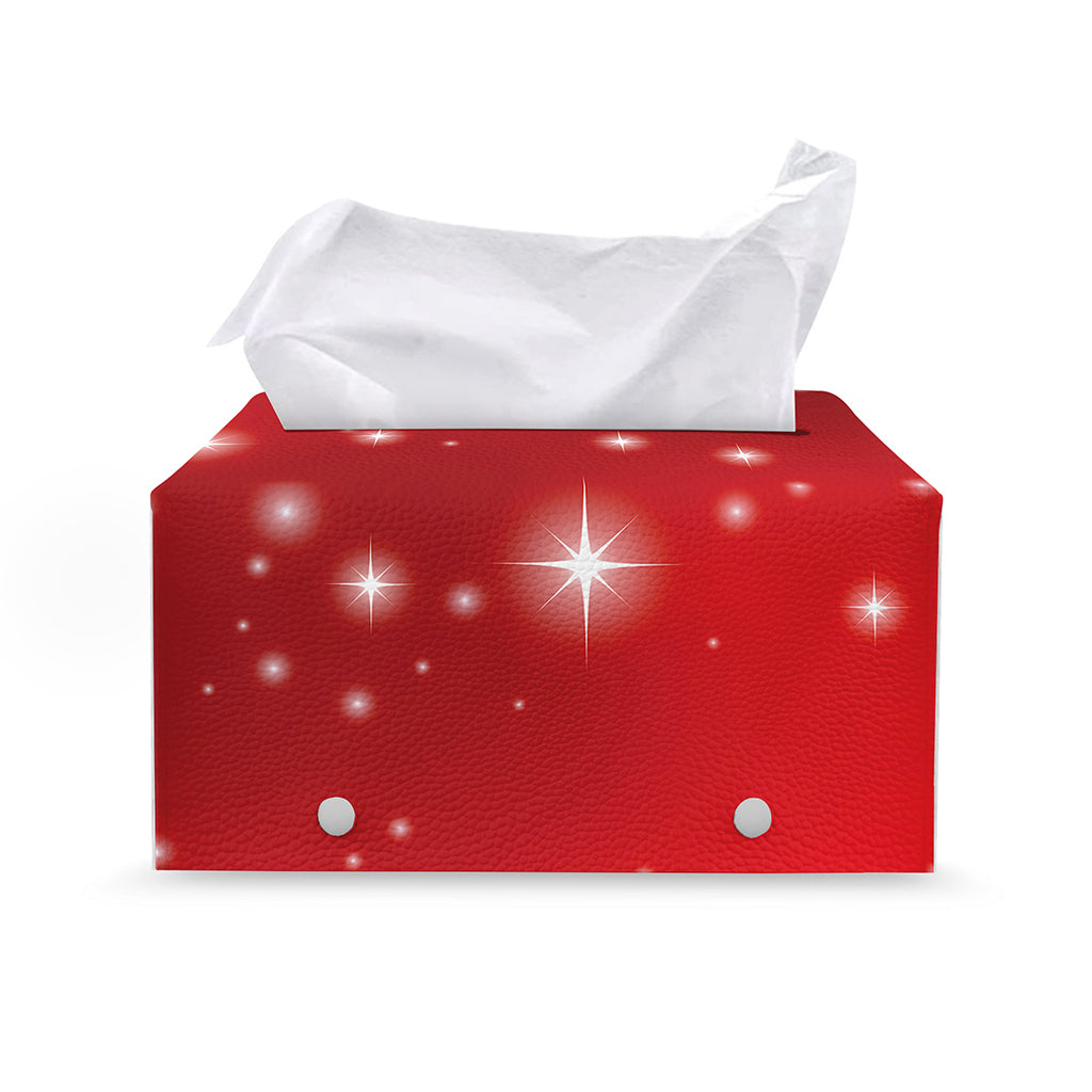 Shiny Sparkle Print Leather Tissue Box Cover