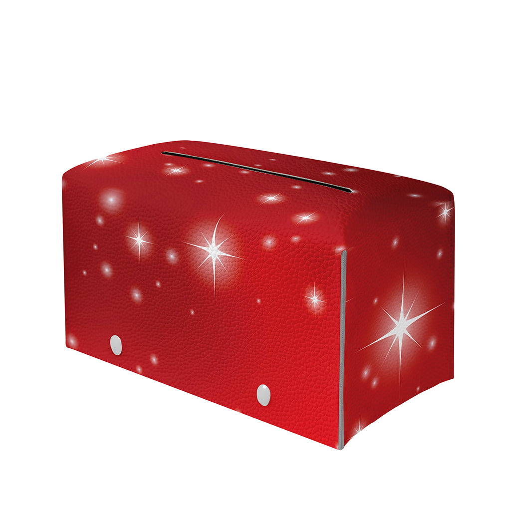 Shiny Sparkle Print Leather Tissue Box Cover