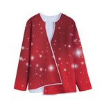 Shiny Sparkle Print Long Sleeve Short Coat