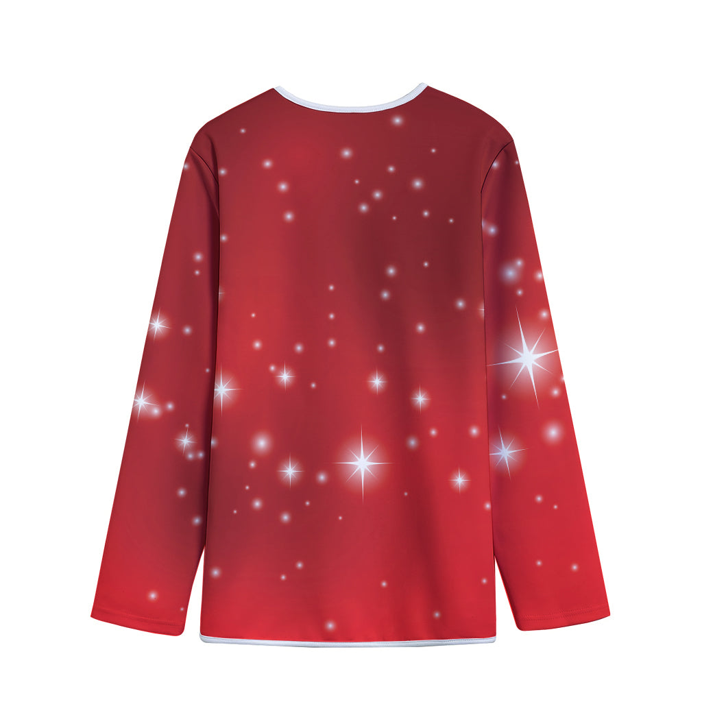 Shiny Sparkle Print Long Sleeve Short Coat