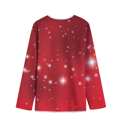 Shiny Sparkle Print Long Sleeve Short Coat
