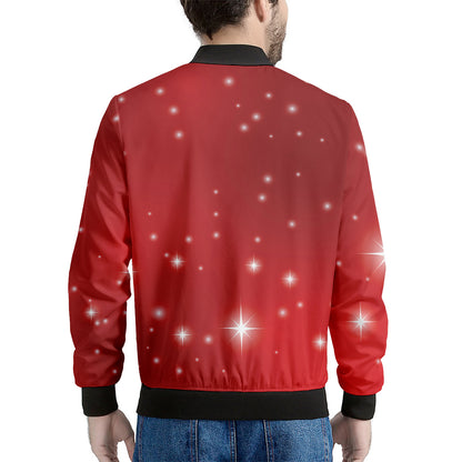 Shiny Sparkle Print Men's Bomber Jacket