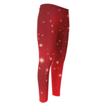 Shiny Sparkle Print Men's Compression Pants