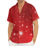 Shiny Sparkle Print Men's Deep V-Neck Shirt