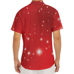 Shiny Sparkle Print Men's Deep V-Neck Shirt
