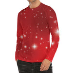 Shiny Sparkle Print Men's Long Sleeve Rash Guard