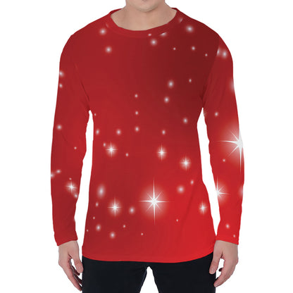 Shiny Sparkle Print Men's Long Sleeve T-Shirt