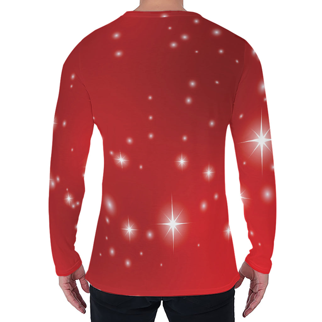 Shiny Sparkle Print Men's Long Sleeve T-Shirt