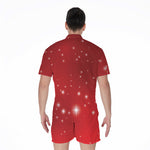 Shiny Sparkle Print Men's Rompers