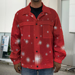 Shiny Sparkle Print Men's Shirt Jacket