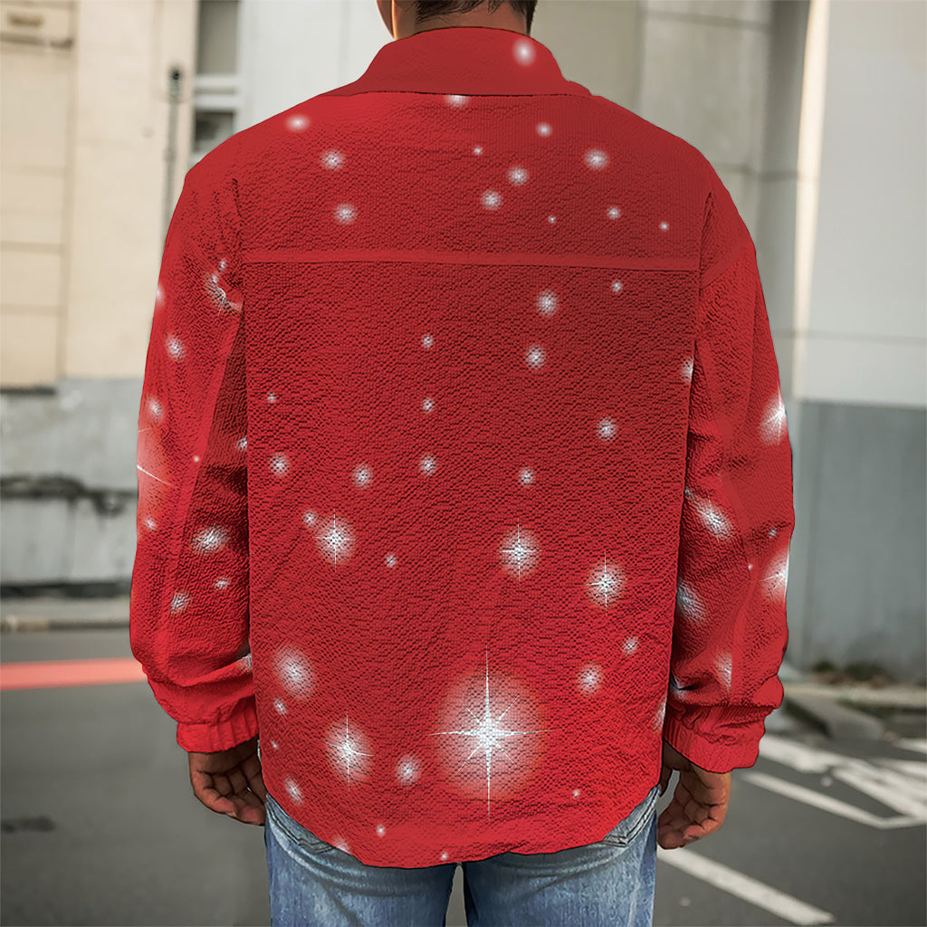 Shiny Sparkle Print Men's Shirt Jacket