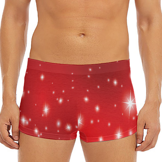 Shiny Sparkle Print Men's Short Boxer Briefs
