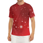 Shiny Sparkle Print Men's Short Sleeve Rash Guard