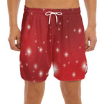 Shiny Sparkle Print Men's Split Running Shorts
