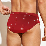 Shiny Sparkle Print Men's Swim Briefs