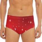 Shiny Sparkle Print Men's Triangle Swim Briefs