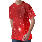 Shiny Sparkle Print Men's Velvet T-Shirt