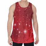 Shiny Sparkle Print Men's Velvet Tank Top