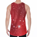 Shiny Sparkle Print Men's Velvet Tank Top
