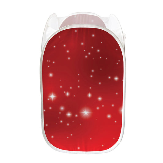 Shiny Sparkle Print Mesh Laundry Hamper