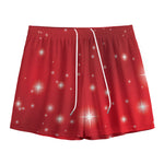 Shiny Sparkle Print Mesh Shorts