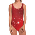 Shiny Sparkle Print One Piece Swimsuit