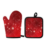 Shiny Sparkle Print Oven Mitt And Pot Holder Set