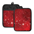 Shiny Sparkle Print Pot Holders With Pocket