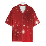 Shiny Sparkle Print Rayon Hawaiian Shirt