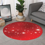 Shiny Sparkle Print Round Rug
