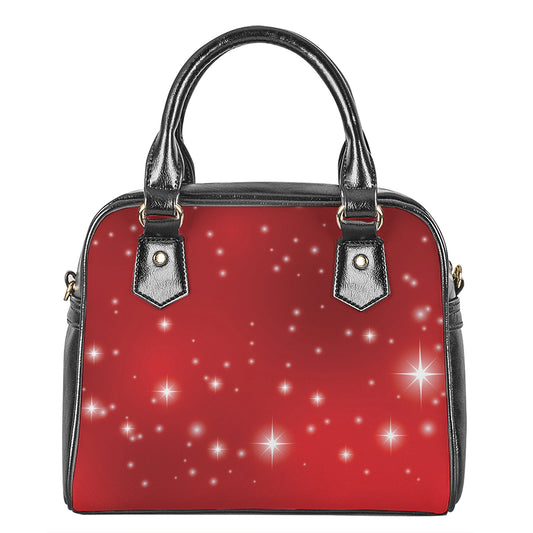 Shiny Sparkle Print Shoulder Handbag