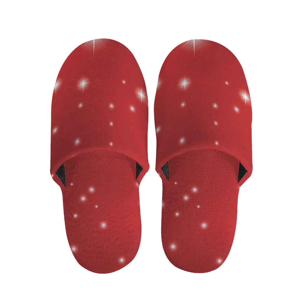 Shiny Sparkle Print Slippers