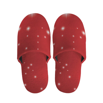 Shiny Sparkle Print Slippers
