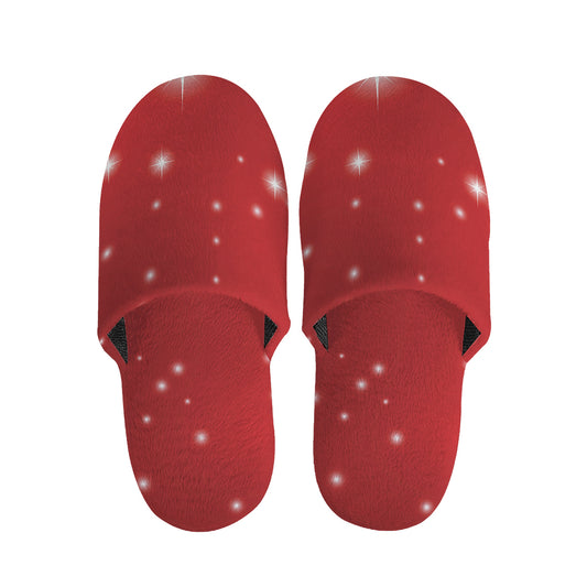 Shiny Sparkle Print Slippers