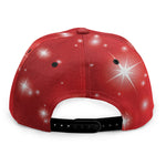 Shiny Sparkle Print Snapback Cap