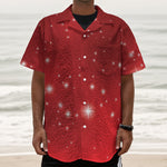 Shiny Sparkle Print Textured Short Sleeve Shirt