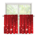 Shiny Sparkle Print Tier Curtains