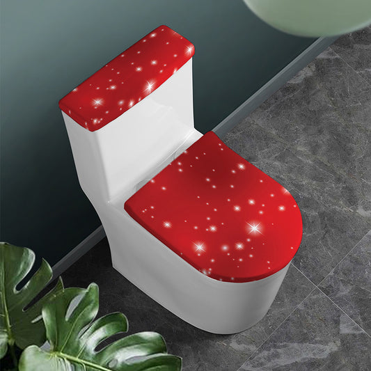 Shiny Sparkle Print Toilet Lid And Tank Cover Set