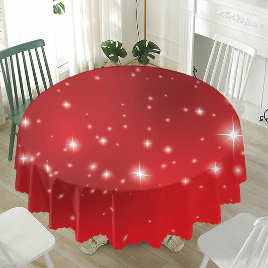 Shiny Sparkle Print Waterproof Round Tablecloth