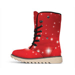 Shiny Sparkle Print Winter Boots