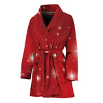 Shiny Sparkle Print Women's Bathrobe