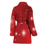 Shiny Sparkle Print Women's Bathrobe